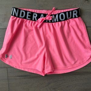 UNDER ARMOUR GIRLS PULL ON ELASTIC WAIST SHORTS